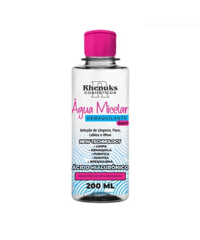 Água Micelar Demaquilante 5 em 1 - 200ml - Rhenuks Cosméticos